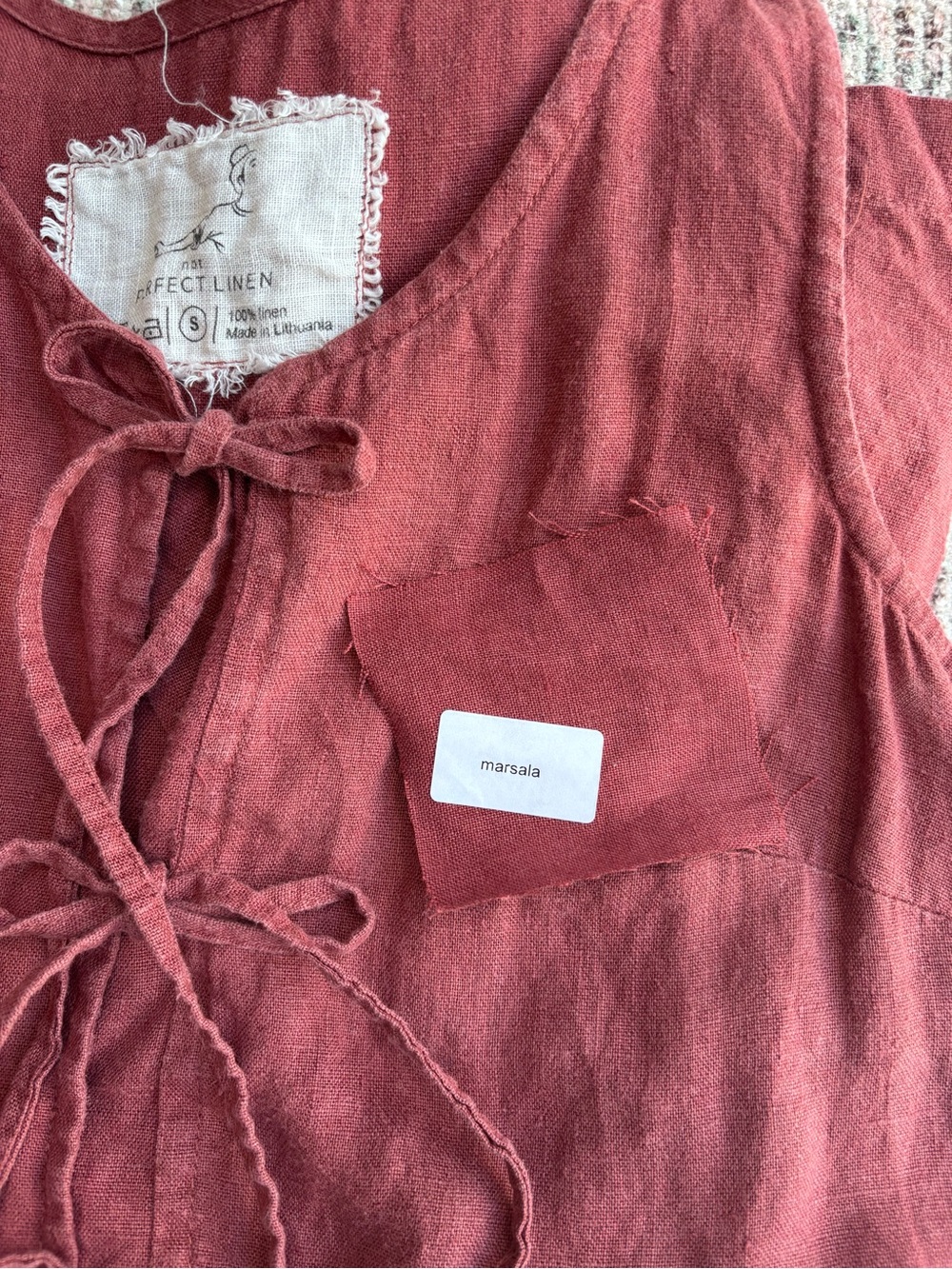 notPERFECTLINEN Edam Bow-tie Dress - Picture 4 of 4